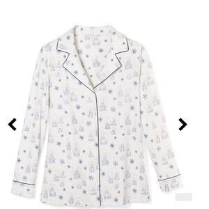 Pajama Top Soma White Snowflake Print size XXL